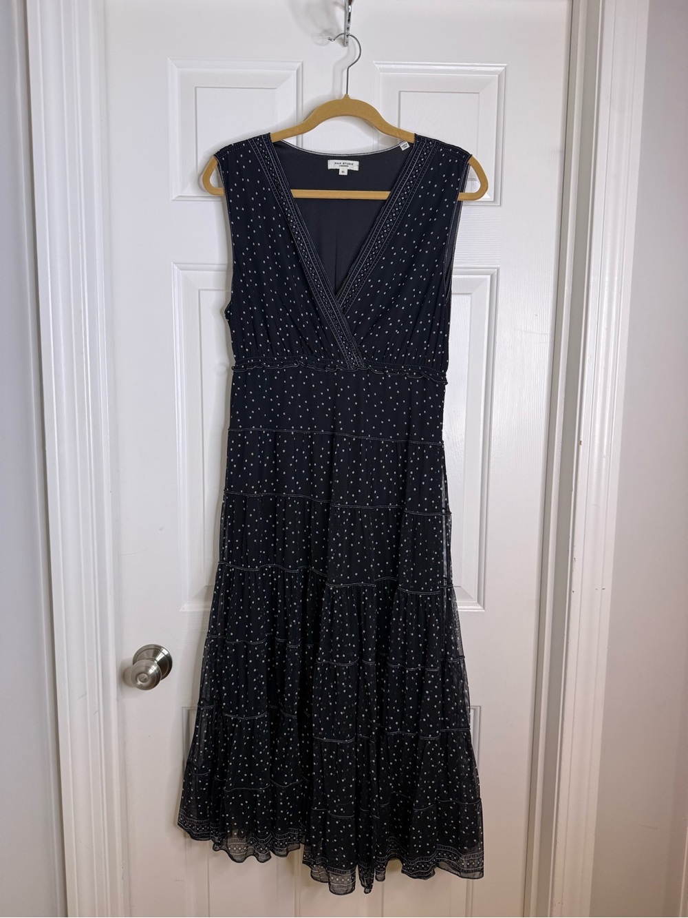 MAX STUDIO Polka Dot Sleeveless Midi Dress - Picture 4 of 4